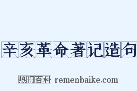 辛亥革命著记造句是什么意思的图片